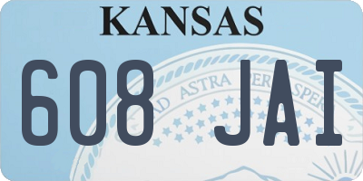 KS license plate 608JAI