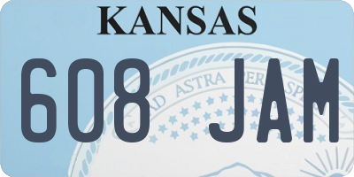 KS license plate 608JAM