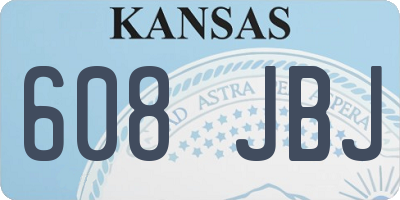 KS license plate 608JBJ