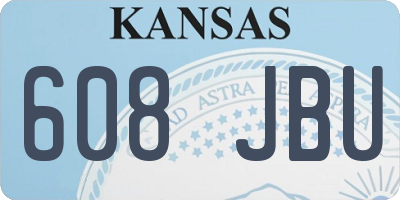 KS license plate 608JBU
