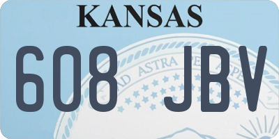 KS license plate 608JBV