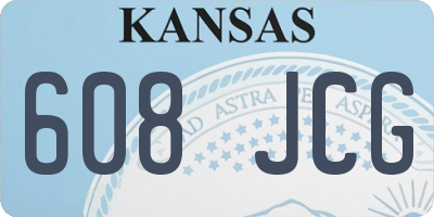 KS license plate 608JCG
