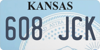 KS license plate 608JCK
