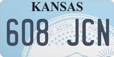 KS license plate 608JCN