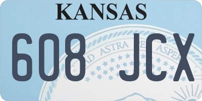 KS license plate 608JCX