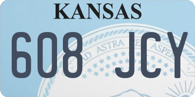 KS license plate 608JCY