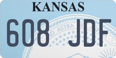 KS license plate 608JDF