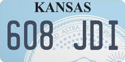 KS license plate 608JDI
