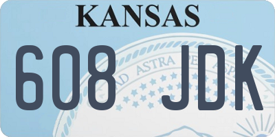 KS license plate 608JDK