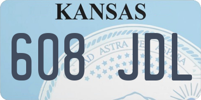 KS license plate 608JDL