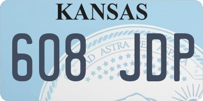 KS license plate 608JDP