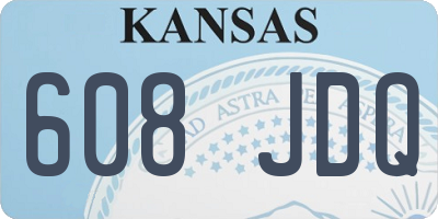 KS license plate 608JDQ
