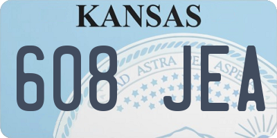 KS license plate 608JEA