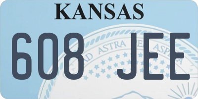 KS license plate 608JEE