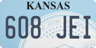 KS license plate 608JEI