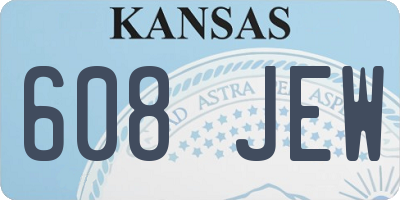 KS license plate 608JEW