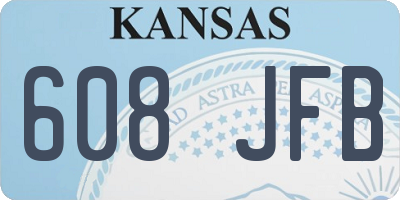 KS license plate 608JFB