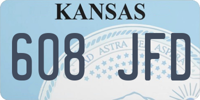 KS license plate 608JFD