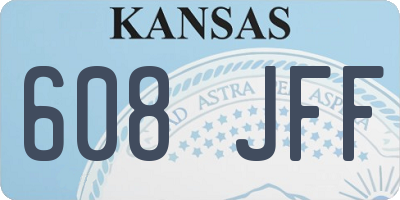 KS license plate 608JFF