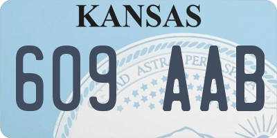 KS license plate 609AAB