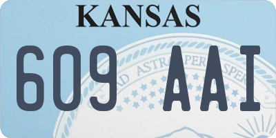 KS license plate 609AAI