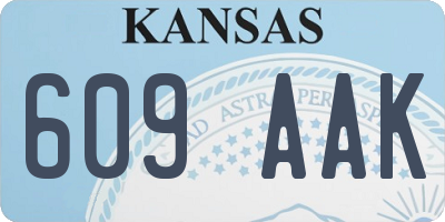 KS license plate 609AAK