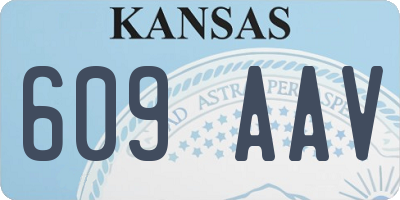 KS license plate 609AAV