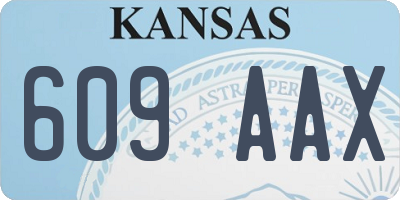KS license plate 609AAX