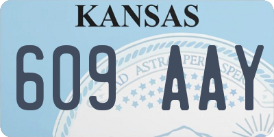 KS license plate 609AAY