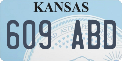 KS license plate 609ABD