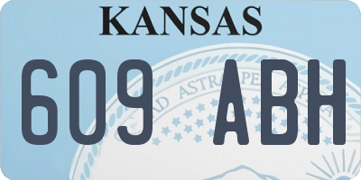 KS license plate 609ABH