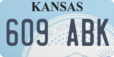 KS license plate 609ABK