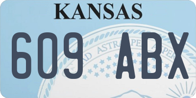 KS license plate 609ABX