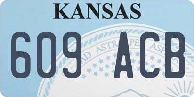 KS license plate 609ACB