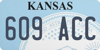 KS license plate 609ACC