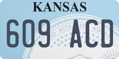 KS license plate 609ACD