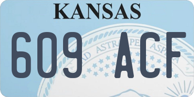 KS license plate 609ACF