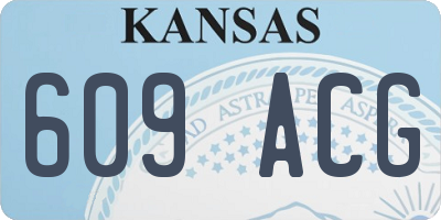 KS license plate 609ACG