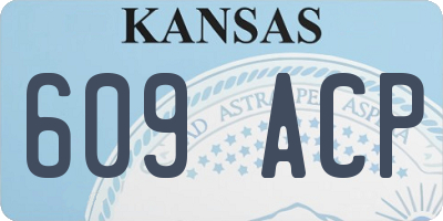 KS license plate 609ACP