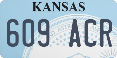 KS license plate 609ACR