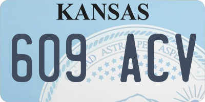 KS license plate 609ACV