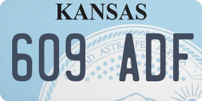KS license plate 609ADF