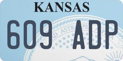 KS license plate 609ADP