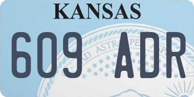 KS license plate 609ADR