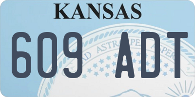 KS license plate 609ADT