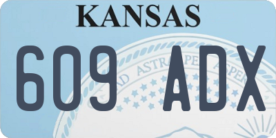 KS license plate 609ADX