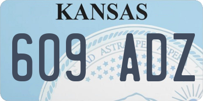 KS license plate 609ADZ