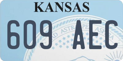 KS license plate 609AEC