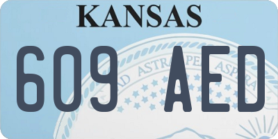 KS license plate 609AED