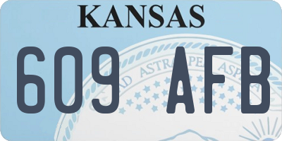 KS license plate 609AFB